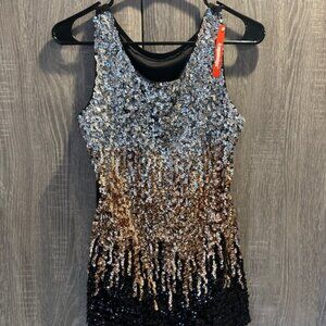 Kayamiya Silver, Gold, Black Sequin Tank